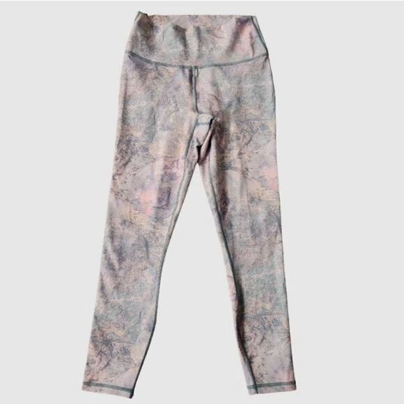 Fabletics Define Powerhold High-Waisted 7/8 Leggings Pastel Marble Print Size Sm - Picture 5 of 10
